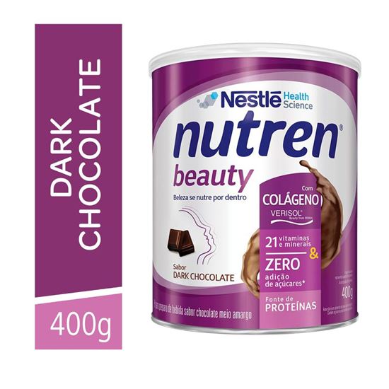 IMAGEM 1-NUTREN BEAUTY DARK CHOCOLATE COM COLÁGENO 400G