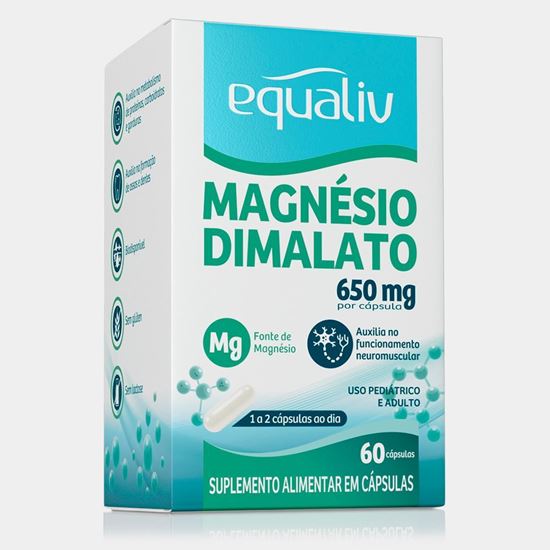 Imagem de EQUALIV MAGNESIO DIMALATO 650MG X60